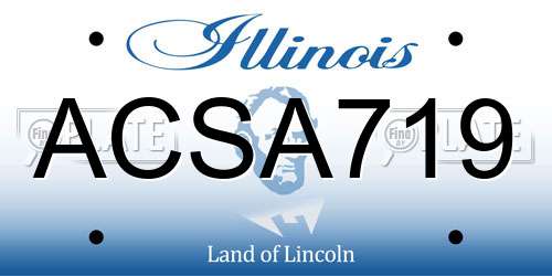 ACSA719 Illinois License Plate