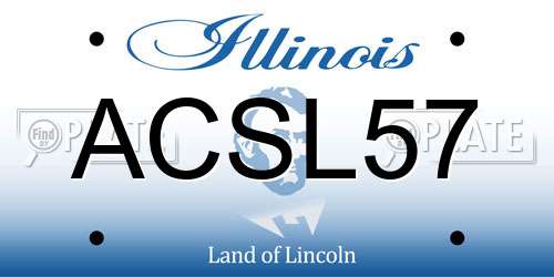 ACSL57 Illinois License Plate