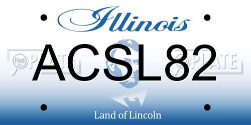 ACSL82 Illinois License Plate