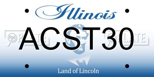 ACST30 Illinois License Plate