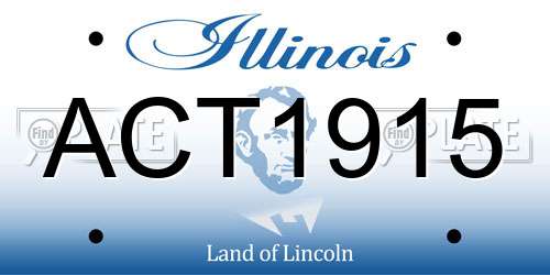 ACT1915 Illinois License Plate