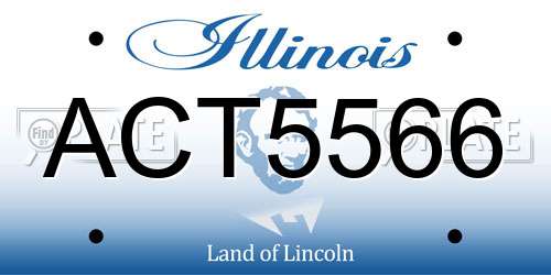 ACT5566 Illinois License Plate
