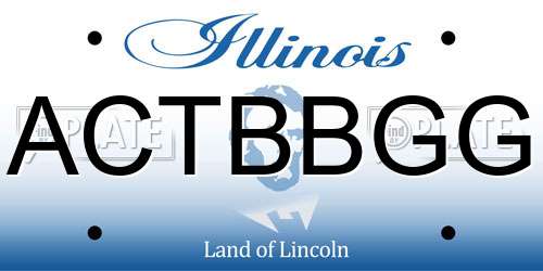 ACTBBGG Illinois License Plate
