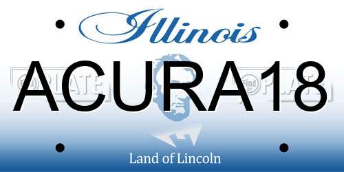 ACURA18 Illinois License Plate