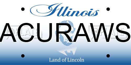 ACURAWS Illinois License Plate