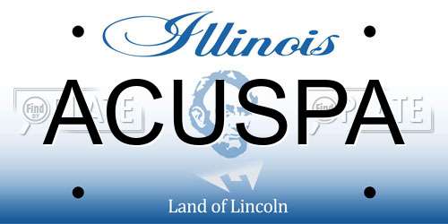 ACUSPA Illinois License Plate