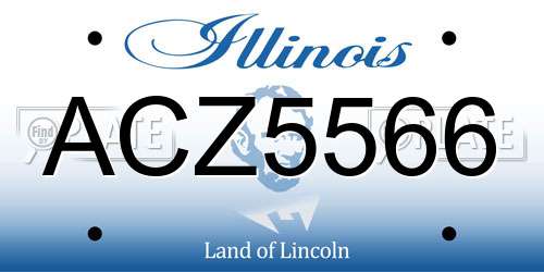 ACZ5566 Illinois License Plate