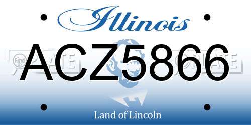 ACZ5866 Illinois License Plate