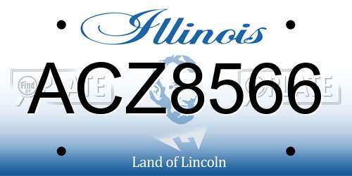 ACZ8566 Illinois License Plate