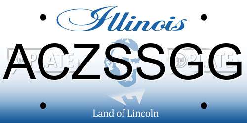 ACZSSGG Illinois License Plate