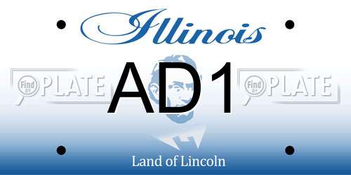 AD1 Illinois License Plate