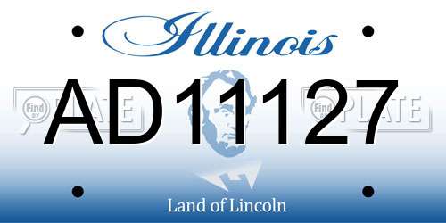 AD11127 Illinois License Plate