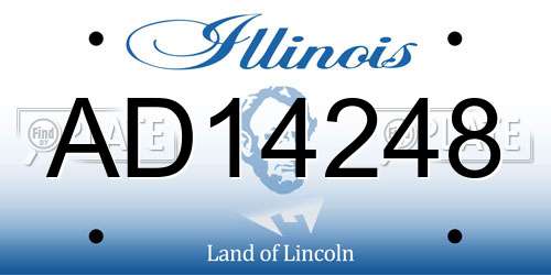 AD14248 Illinois License Plate