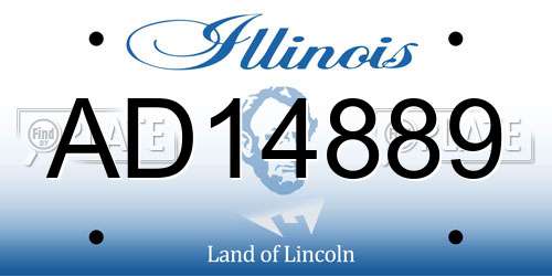 AD14889 Illinois License Plate