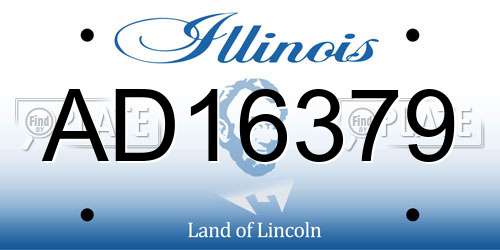 AD16379 Illinois License Plate
