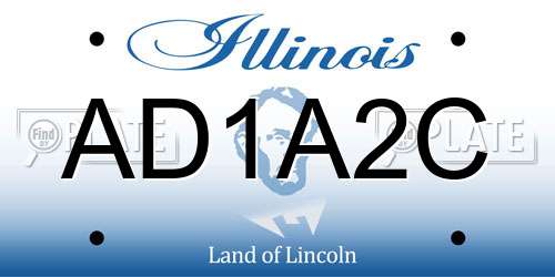 AD1A2C Illinois License Plate