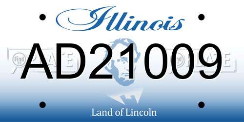 AD21009 Illinois License Plate
