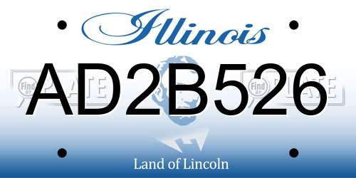 AD2B526 Illinois License Plate