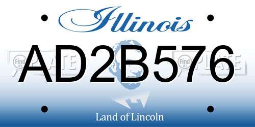 AD2B576 Illinois License Plate