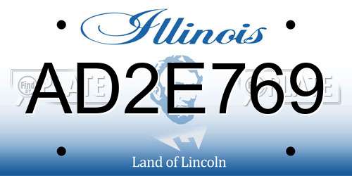 AD2E769 Illinois License Plate