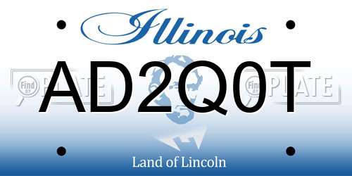 AD2Q0T Illinois License Plate