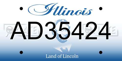 AD35424 Illinois License Plate