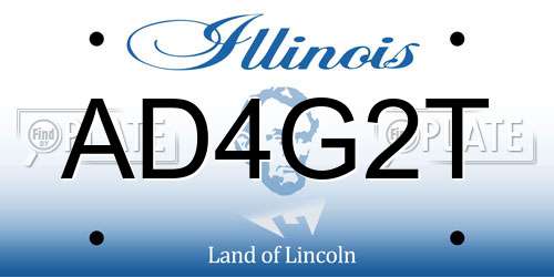 AD4G2T Illinois License Plate