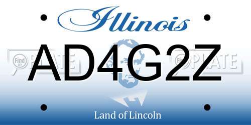 AD4G2Z Illinois License Plate