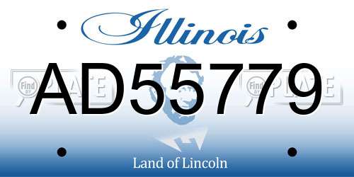 AD55779 Illinois License Plate