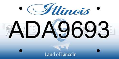 ADA9693 Illinois License Plate