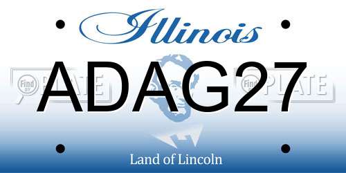 ADAG27 Illinois License Plate