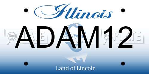 ADAM12 Illinois License Plate