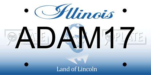 ADAM17 Illinois License Plate