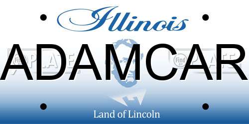 ADAMCAR Illinois License Plate