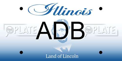 ADB Illinois License Plate