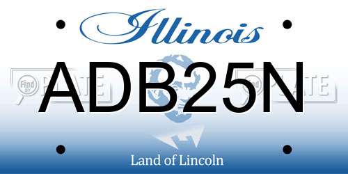 ADB25N Illinois License Plate