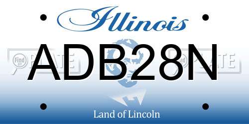 ADB28N Illinois License Plate