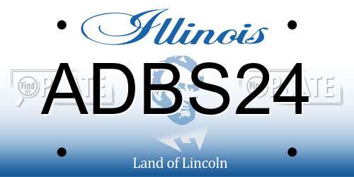 ADBS24 Illinois License Plate