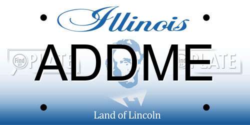 ADDME Illinois License Plate