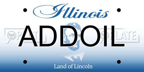 ADDOIL Illinois License Plate