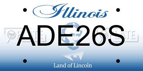 ADE26S Illinois License Plate