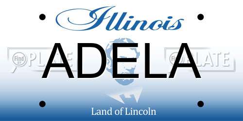ADELA Illinois License Plate