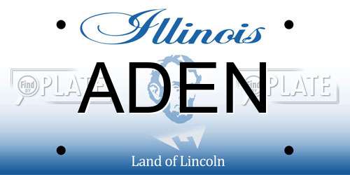 ADEN Illinois License Plate