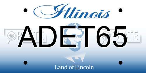 ADET65 Illinois License Plate