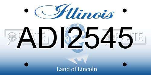 ADI2545 Illinois License Plate