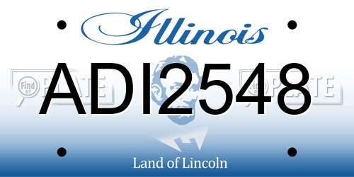 ADI2548 Illinois License Plate