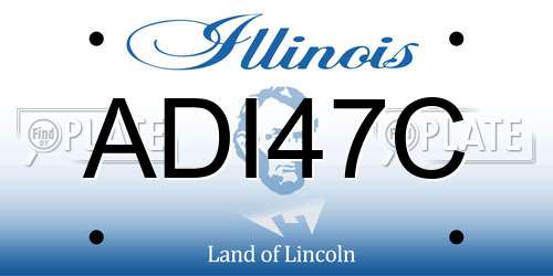ADI47C Illinois License Plate