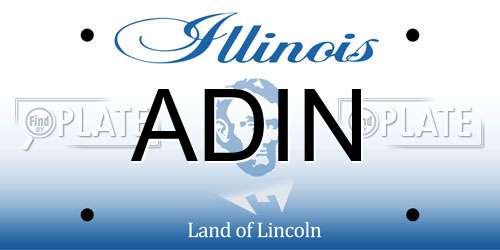 ADIN Illinois License Plate