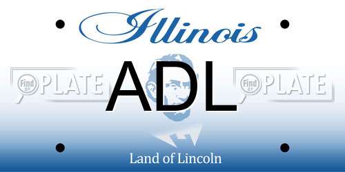 ADL Illinois License Plate