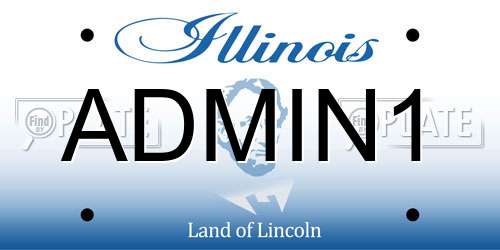 ADMIN1 Illinois License Plate